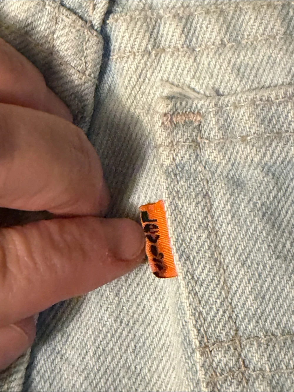Vintage Kids Levis Size 12 Slim Light Washed  Orange Tab Denim Jeans USA